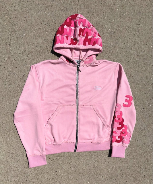 3 Krazy zip up hoodie